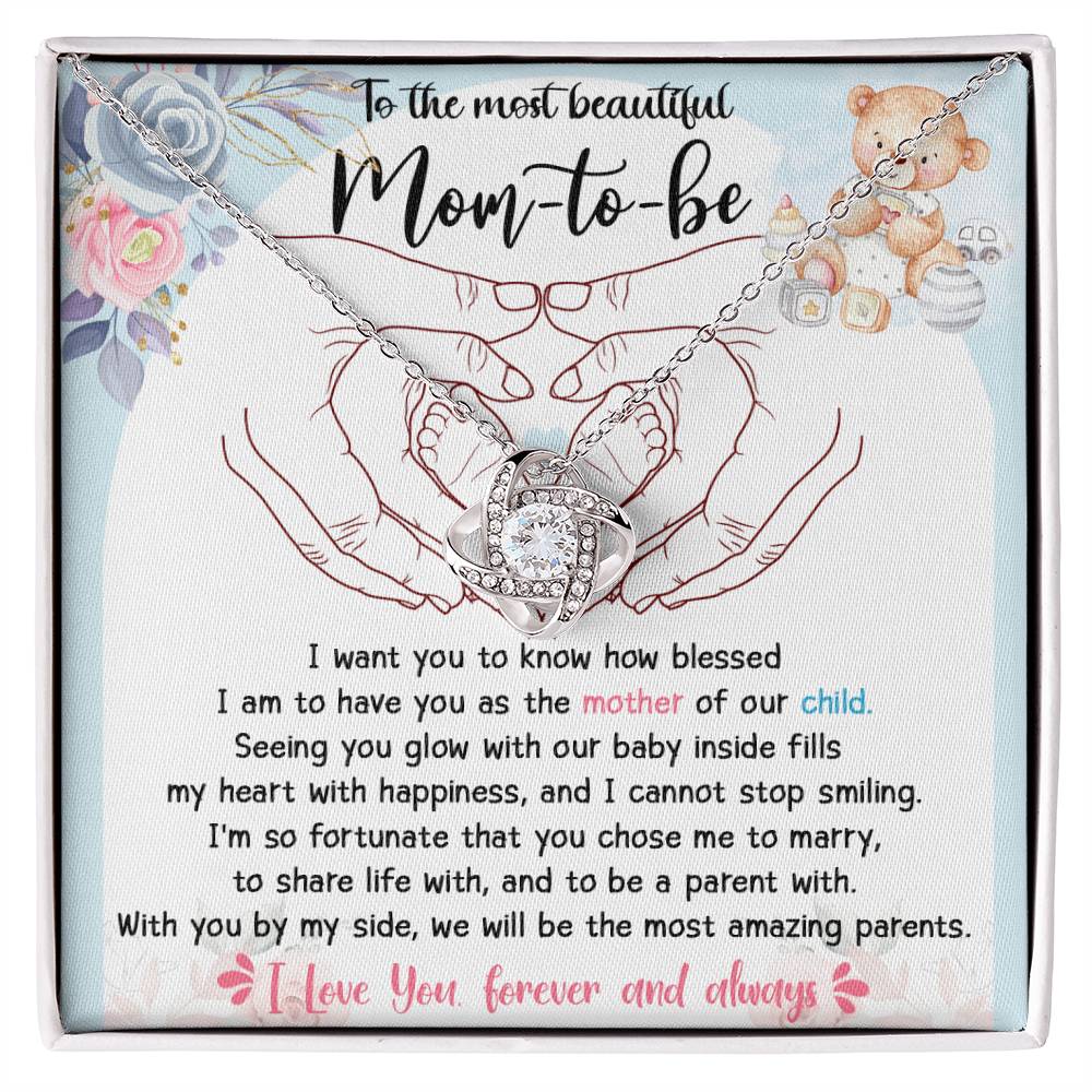 To Daughter From Mom Behind you Love Knot Necklace – My Heart