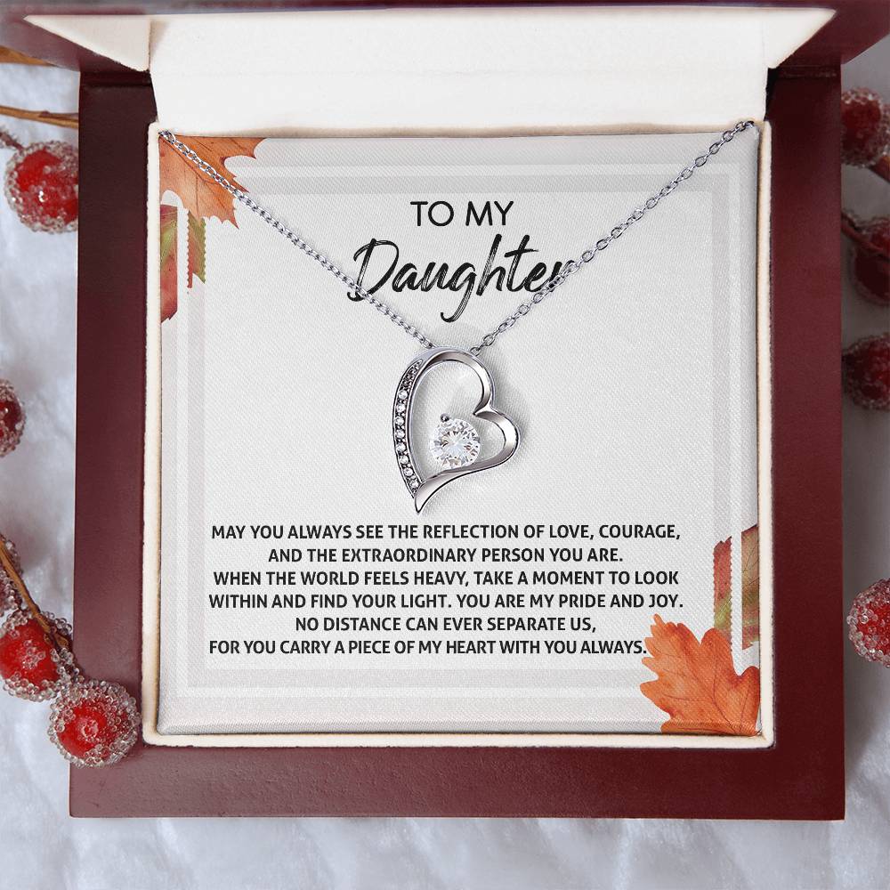 To My Daughter-Find Your Light Forever Love Necklace YOU ARE MY PRIDE AND JOY