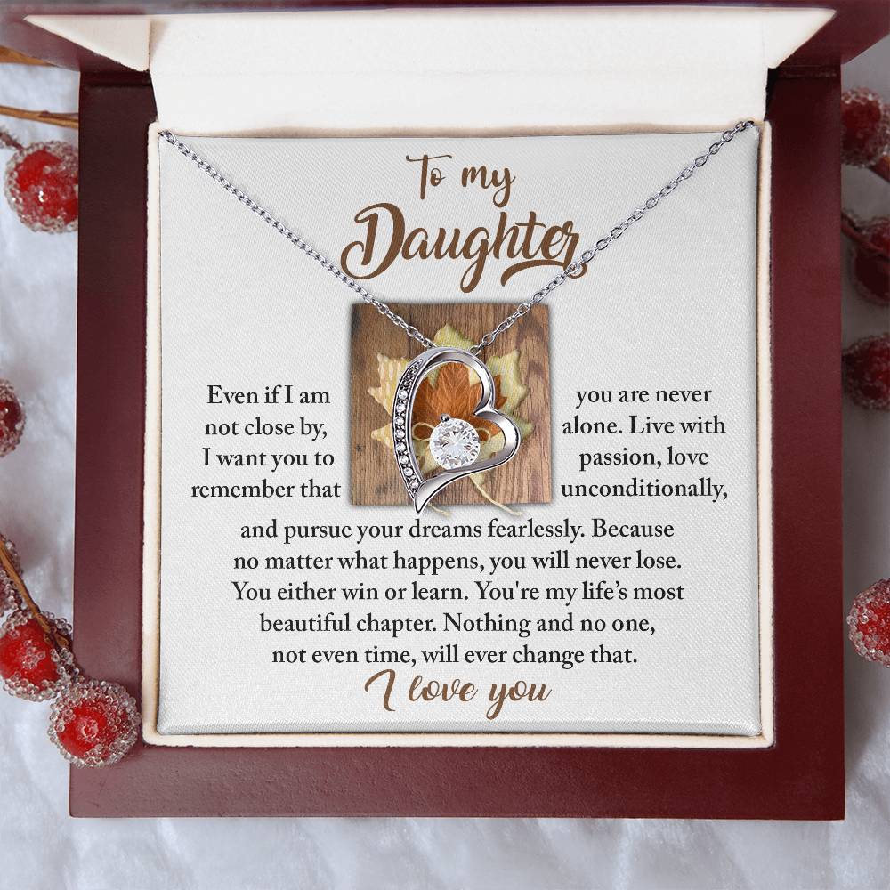 To MY Beautiful Daughter-Live With Passion - Forever Love Necklace - I Love You