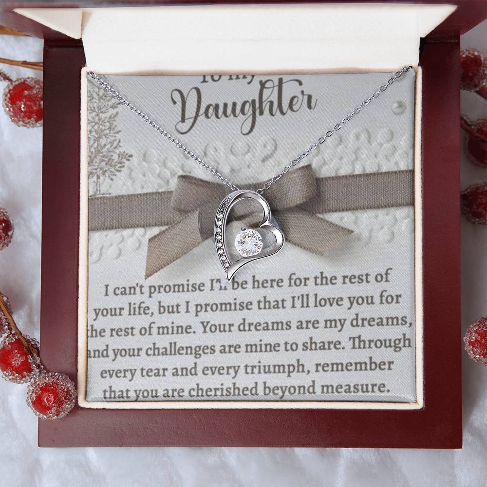 To My Daughter Necklace Gift From Dad, Daughter Gift, Inspirational Strength Gift, Daughter Necklace, Love Knot, Father Daughter Necklace