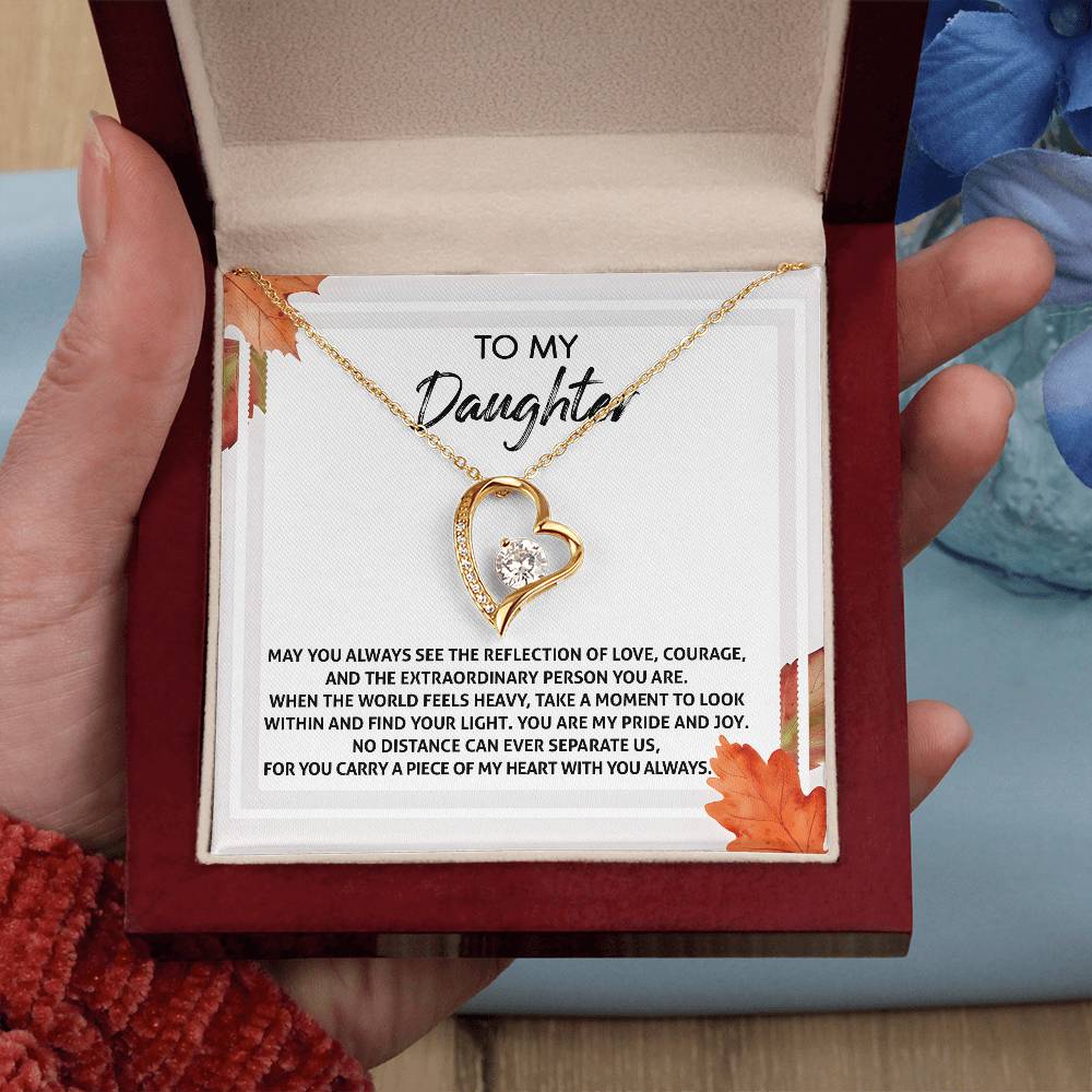 To My Daughter-Find Your Light Forever Love Necklace YOU ARE MY PRIDE AND JOY