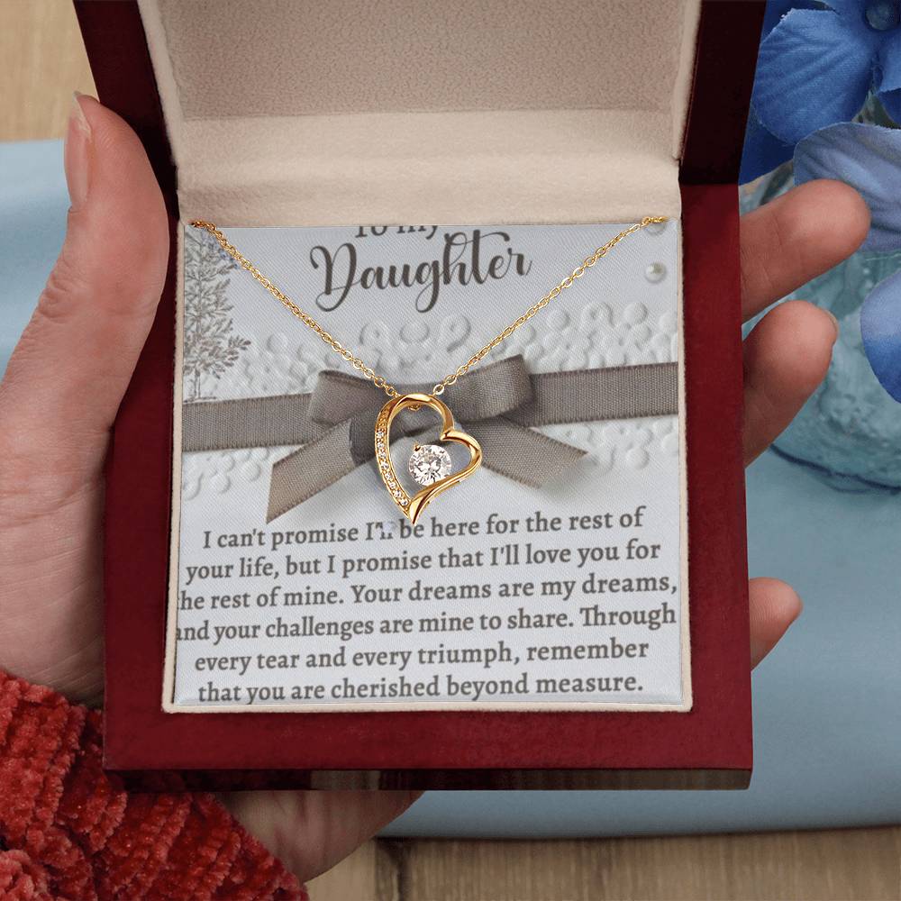 To My Daughter Necklace Gift From Dad, Daughter Gift, Inspirational Strength Gift, Daughter Necklace, Love Knot, Father Daughter Necklace