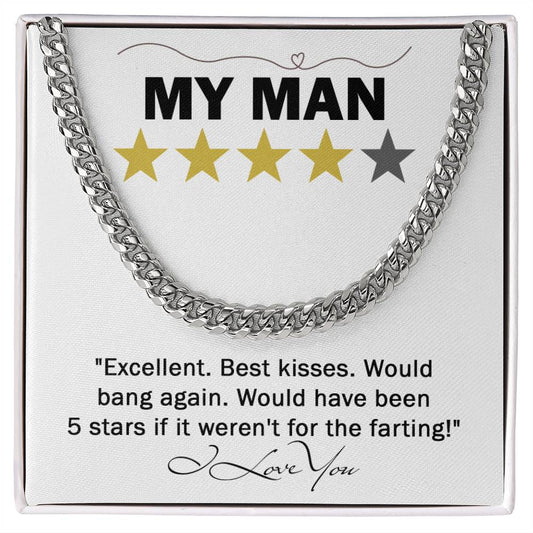 To My Man - Five Stars - Cuban Link Necklace