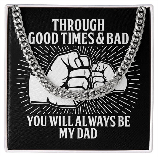 Dad-Be My Dad Cuban Link Chain Necklace