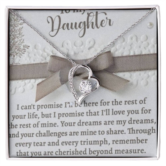 To My Daughter Necklace Gift From Dad, Daughter Gift, Inspirational Strength Gift, Daughter Necklace, Love Knot, Father Daughter Necklace