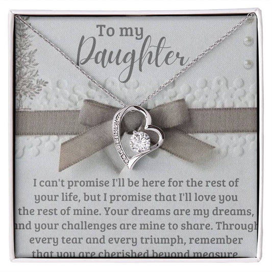 To My Daughter Necklace Gift From Dad, Daughter Gift, Inspirational Strength Gift, Daughter Necklace, Love Knot, Father Daughter Necklace