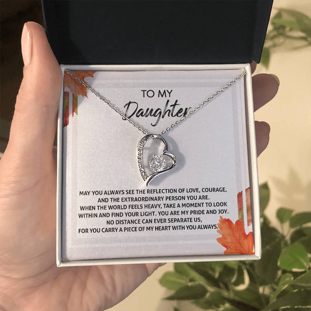 To My Daughter-Find Your Light Forever Love Necklace YOU ARE MY PRIDE AND JOY