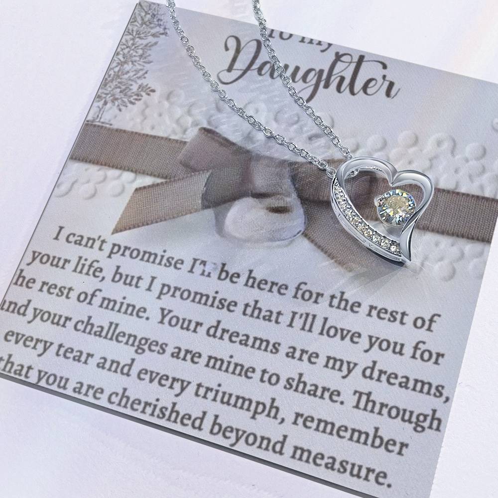 To My Daughter Necklace Gift From Dad, Daughter Gift, Inspirational Strength Gift, Daughter Necklace, Love Knot, Father Daughter Necklace