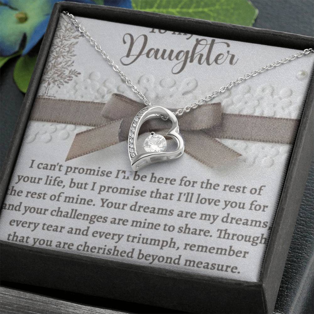 To My Daughter Necklace Gift From Dad, Daughter Gift, Inspirational Strength Gift, Daughter Necklace, Love Knot, Father Daughter Necklace