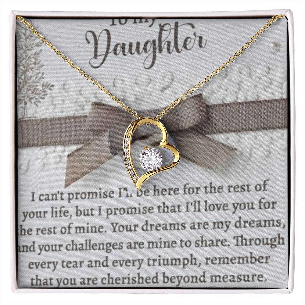 To My Daughter Necklace Gift From Dad, Daughter Gift, Inspirational Strength Gift, Daughter Necklace, Love Knot, Father Daughter Necklace