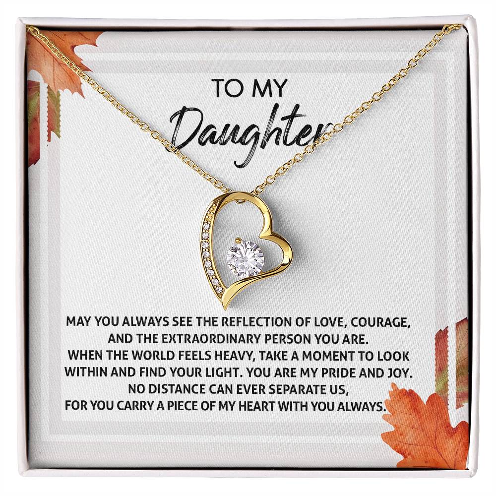 To My Daughter-Find Your Light Forever Love Necklace YOU ARE MY PRIDE AND JOY