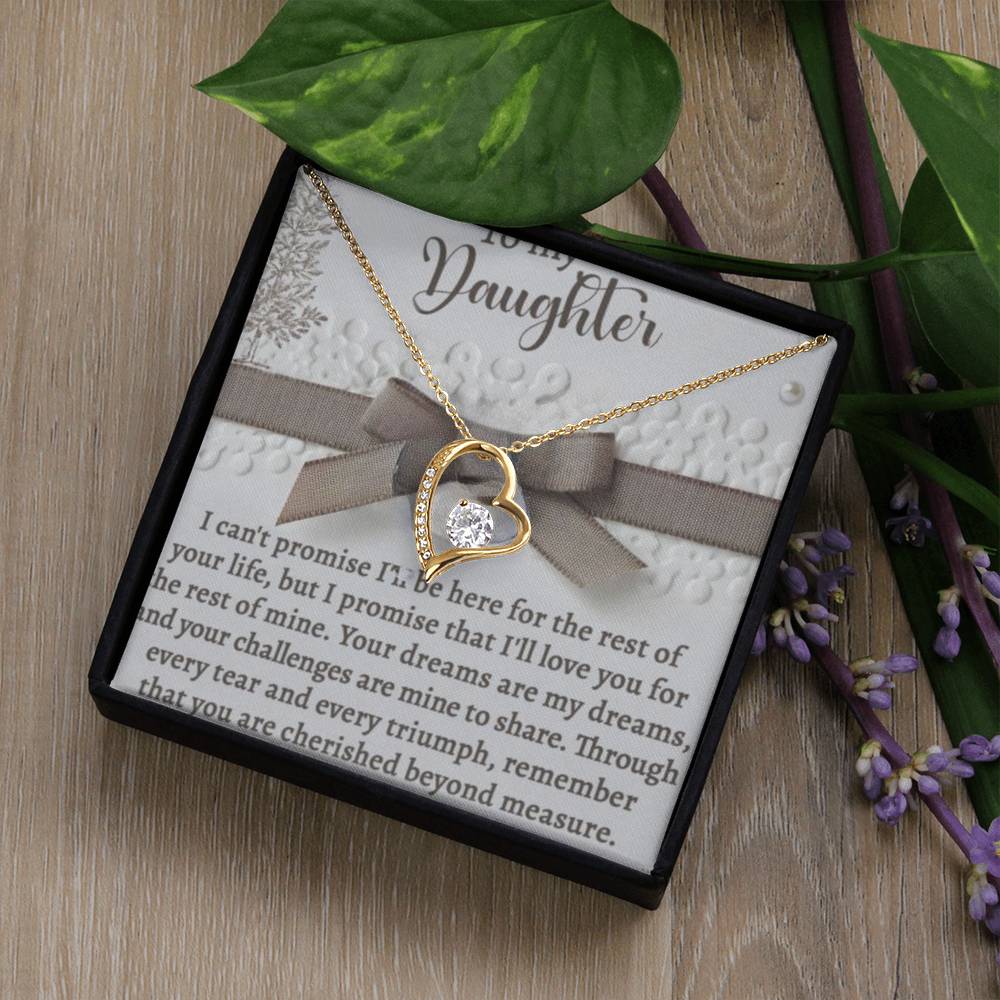 To My Daughter Necklace Gift From Dad, Daughter Gift, Inspirational Strength Gift, Daughter Necklace, Love Knot, Father Daughter Necklace