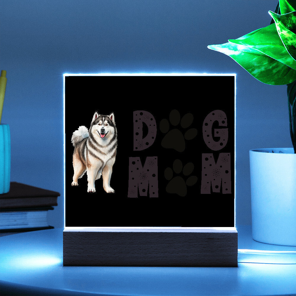 Custom dog mom Acrylic Square Plaque, Personalized Pet Owner Frame, Custom Dog Mom Decor, Dog Lover Gift, Dog Mom Home Sign, Acrylic Square Plaque